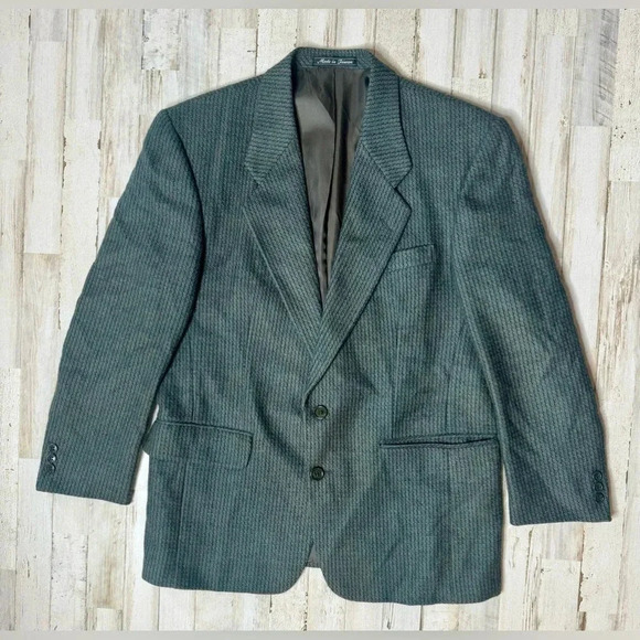 Pierre Balmain Wool Alpaca Blazer Jacket Green Size 39S - Picture 1 of 11